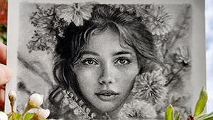 Nieuwe tekening als oefening tijdens tekenlessen